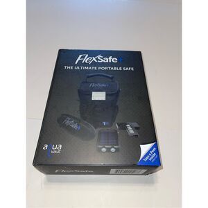AQUA VAULT FlexSafe Plus Portable Safe W/ SOLAR‎ POWER BANK & Motion Alarm